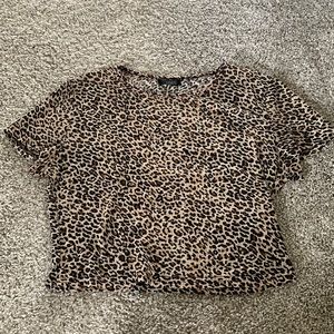 leopard crop top